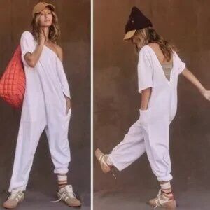 NWOT Free People Hot Shot Tee Onesie in Optic White XS